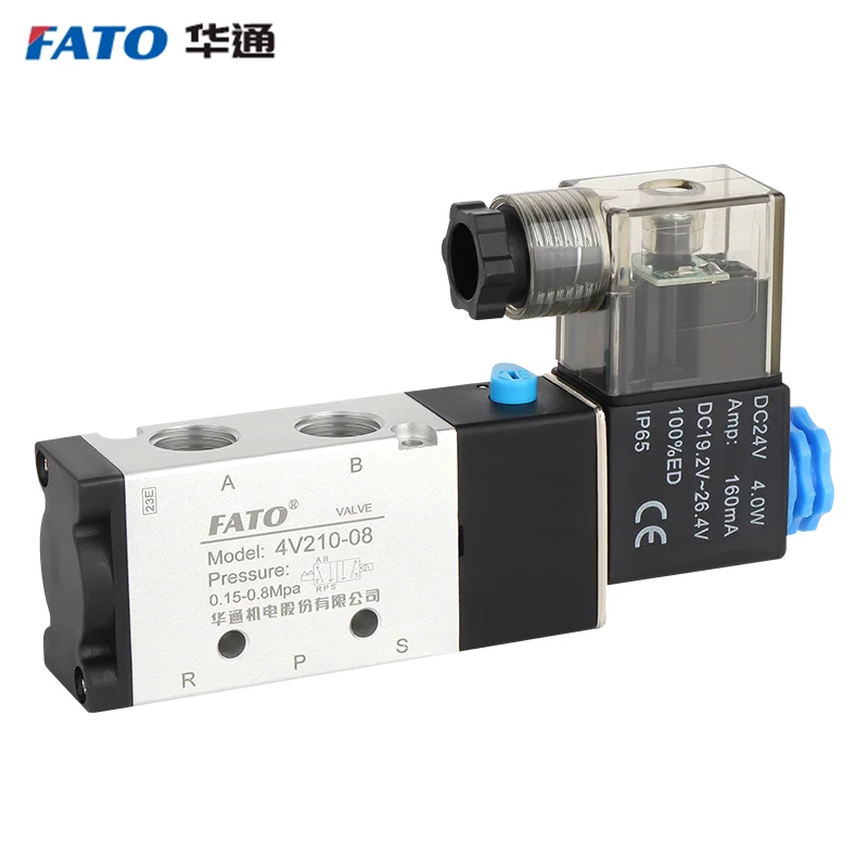 Pneumatic solenoid valve 4V210-08 AC220V 110V DC24V 4V220-08 5CH 2-position control air gas magnetic valve