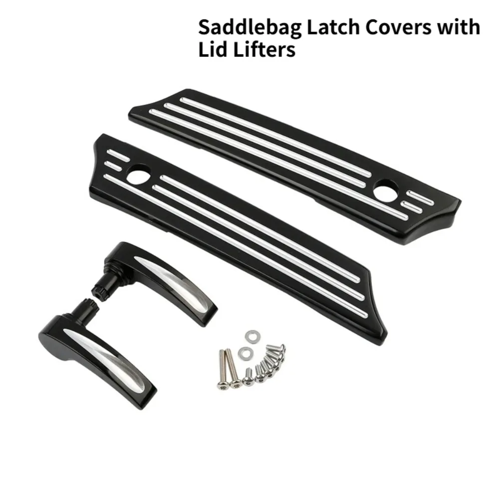 

Крышки защелок боковых кофров с подъемниками крышек для Harley Road Glide Electra Glide 2014-2024