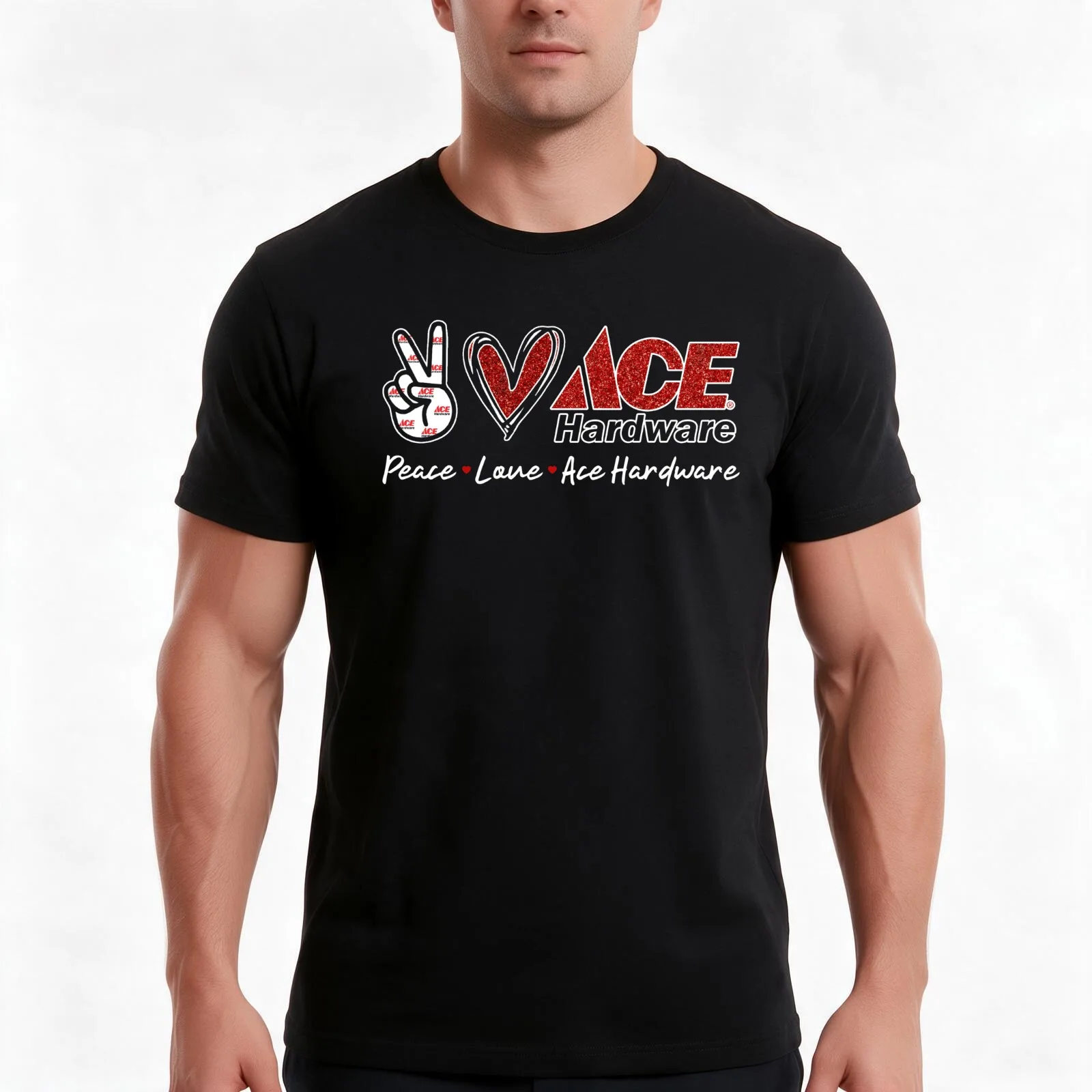 Peace Love Ace Hardware Special Version Team For Girls Bes Trending T-Shirt Summer Casual Cotton Tee, Unisex Men Women