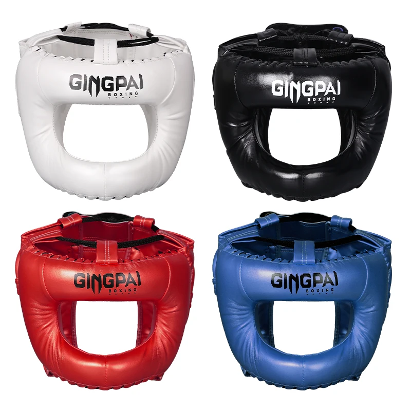 Full Surrounding Training Protective Equipment New Solid Color Cross Beam Closed Head Protection Nose Bridge Boxing Helmet Gift