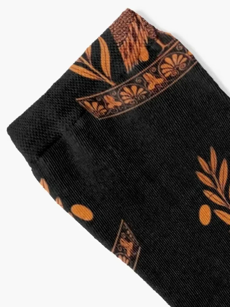 Attic Red-Figure Kalpis Owl Athena Olive Socks winter thermal Climbing Women Socks Men's