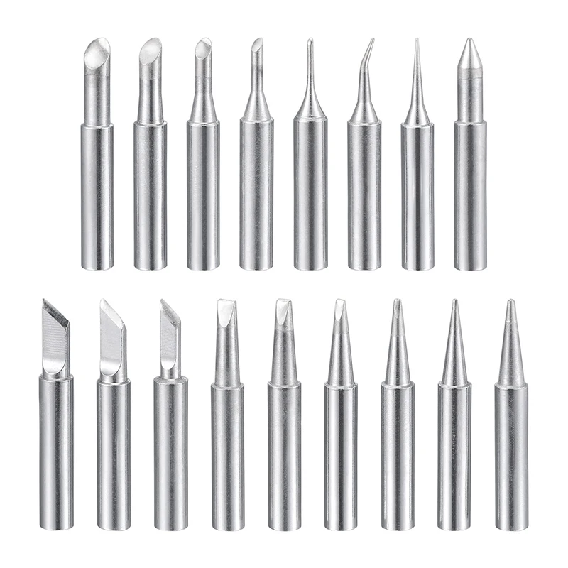 

17Pcs Lead-free Soldering Iron Tip I+B+K+D+C+IS Series 4mmx41mm Replacements for Soldering Station Iron Head Repair Tools