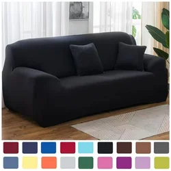 Solid Sofa Cover for Living Room Elastic 1/2/3/4 Seater Sofa Cover Protector L Shaped Corner Sofa Cover Chaise Longue