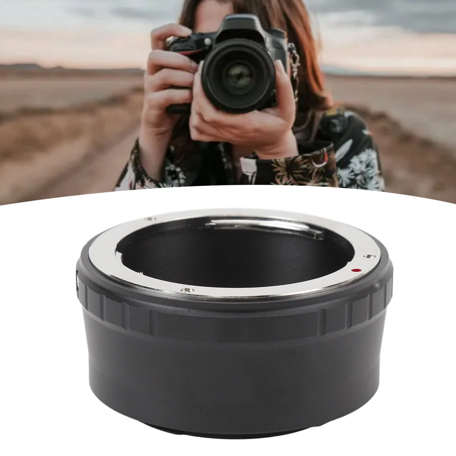 Adaptador de lente OM a NEX, revestimiento absorbente de luz, adaptador de lente de cámara, prioridad de apertura con lente trasera para fotografía