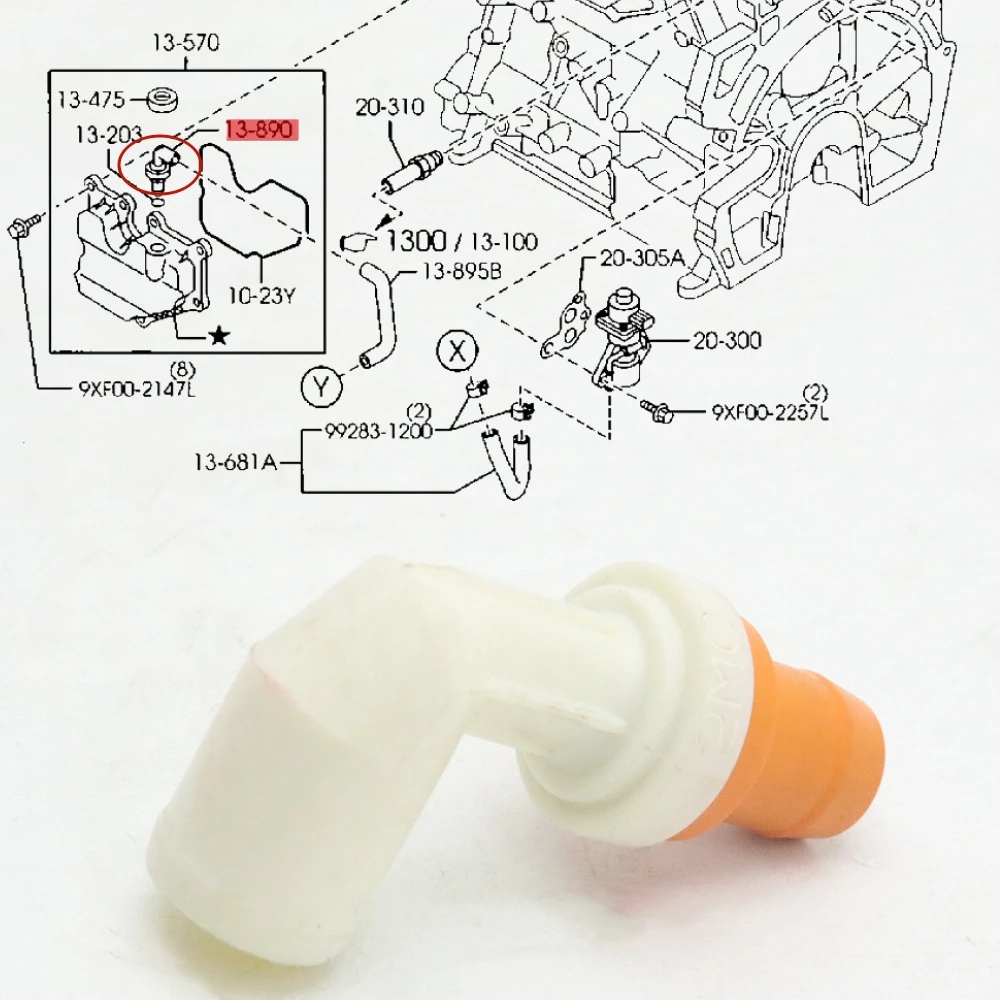 Random Color Crankcase Ventilation Emission Control System PCV Valve For Ford Focus II S-max Mondeo Fiesta C-max 6M5G6A66HA