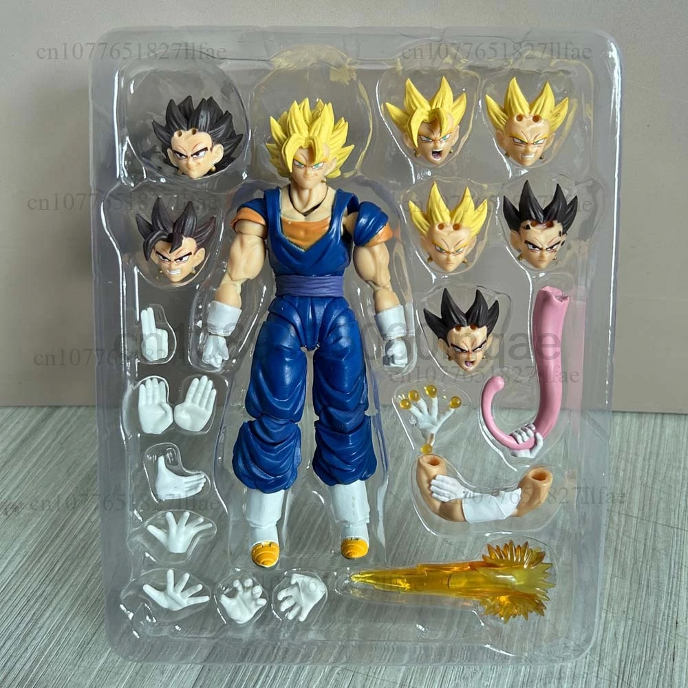 Dragon Ball Z SHF Super Saiyan SSJ Card Vegetto Son Goku Vegeta Action Figure Model Toys Joint Movable Doll Gift For Friends