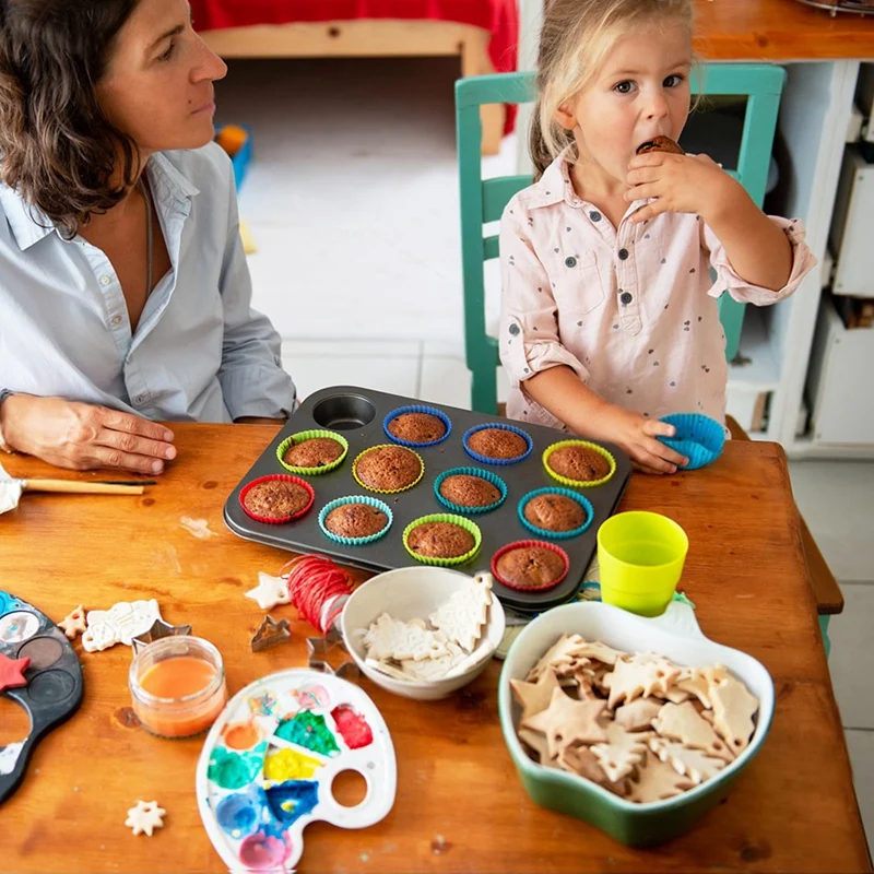 High-Quality Non-Stick Muffin Tray Pack Of 2 Muffin Tray For 24 Muffins,  For Cupcakes, Brownies