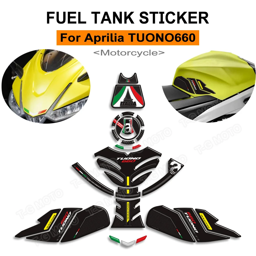 

For Aprilia TUONO660 TUONO 660 Factory Motorcycle Fuel Tank Cap Body Fairing Fender Wind Deflector Handshield Stickers Decals