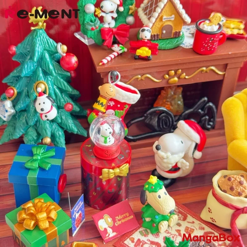 RE-MENT صندوق أعمى سنوبي عشية عيد الميلاد هدية مصغرة مجموعة شجرة عيد الميلاد