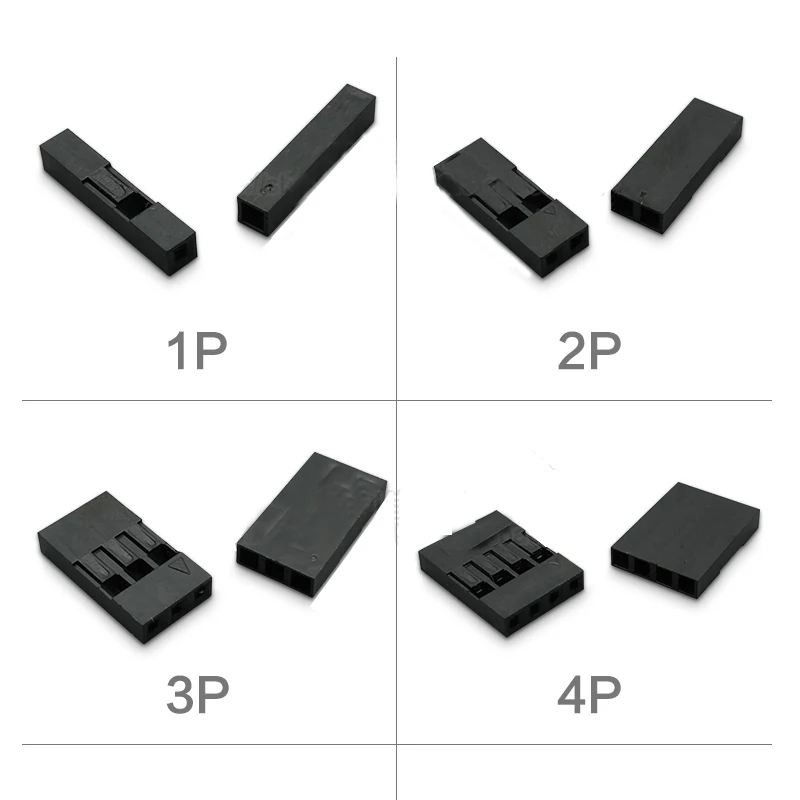20-100pcs DuPont 2.54 2.54MM Pitch Plastic Shell Single 2/3/4/5/6/7/8/9/10/11/12/13/14/16/20P Connector Dupont Connector Housing