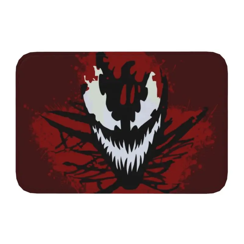 Custom Venoms Carnage Smile Front Floor Door Entrance Mat Outdoor Bathroom Kitchen Doormat Garden Carpet Rug