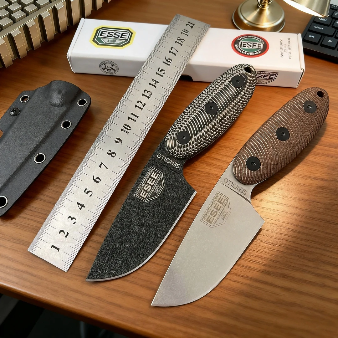 

ESEE-SENCILLO- Small fixed blade G10 Handle 1095 High carbon steel field hunting knife Emergency rescue tool Knife