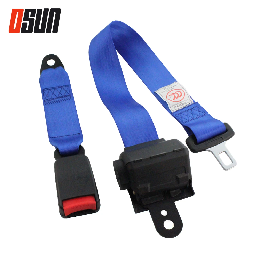 Blue Universal Car Seat Belts Safety Belt Extender Extension Buckle Adujstable Shoulder Seatbelt Fit For Most Automobile Bus