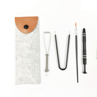 4/6pcs Professional Keyboard Cleaning Tool Kit with Storage Bag Household Keycap Puller Mini DIY Keycap Lube Brush Dormitory