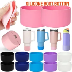 1/2PC 8cm Silicone Cup Boot Bottom Anti-slip Protective Sleeve Cover For Tumbler Thermos Cup 40/30/20oz Water Bottle Boot Sleeve