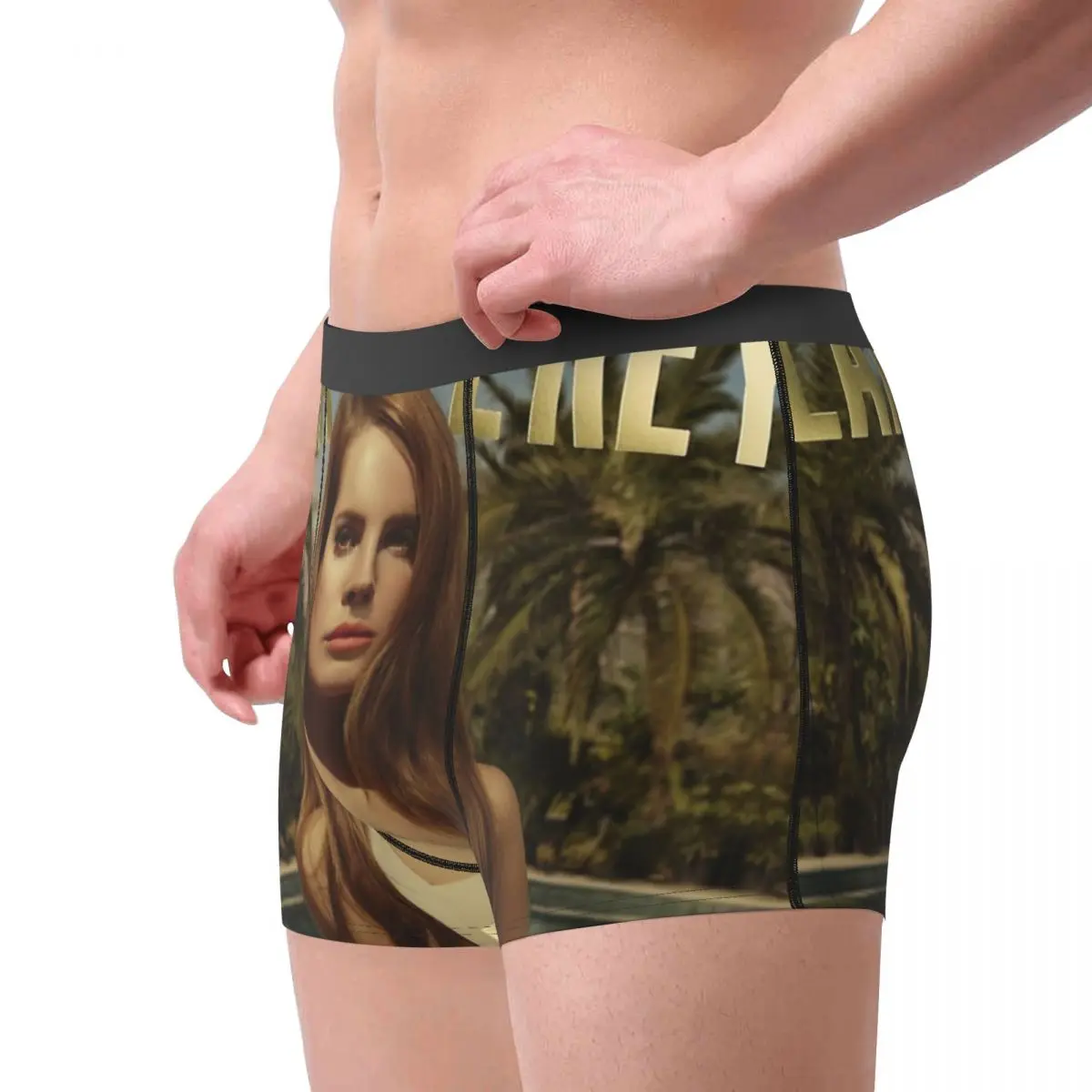 لانا ديل ري Ldr الإبحار الملابس الداخلية الأمريكية المغني الذكور السراويل ملخصات تنفس سراويل بوكسر عالية الجودة حجم كبير سراويل