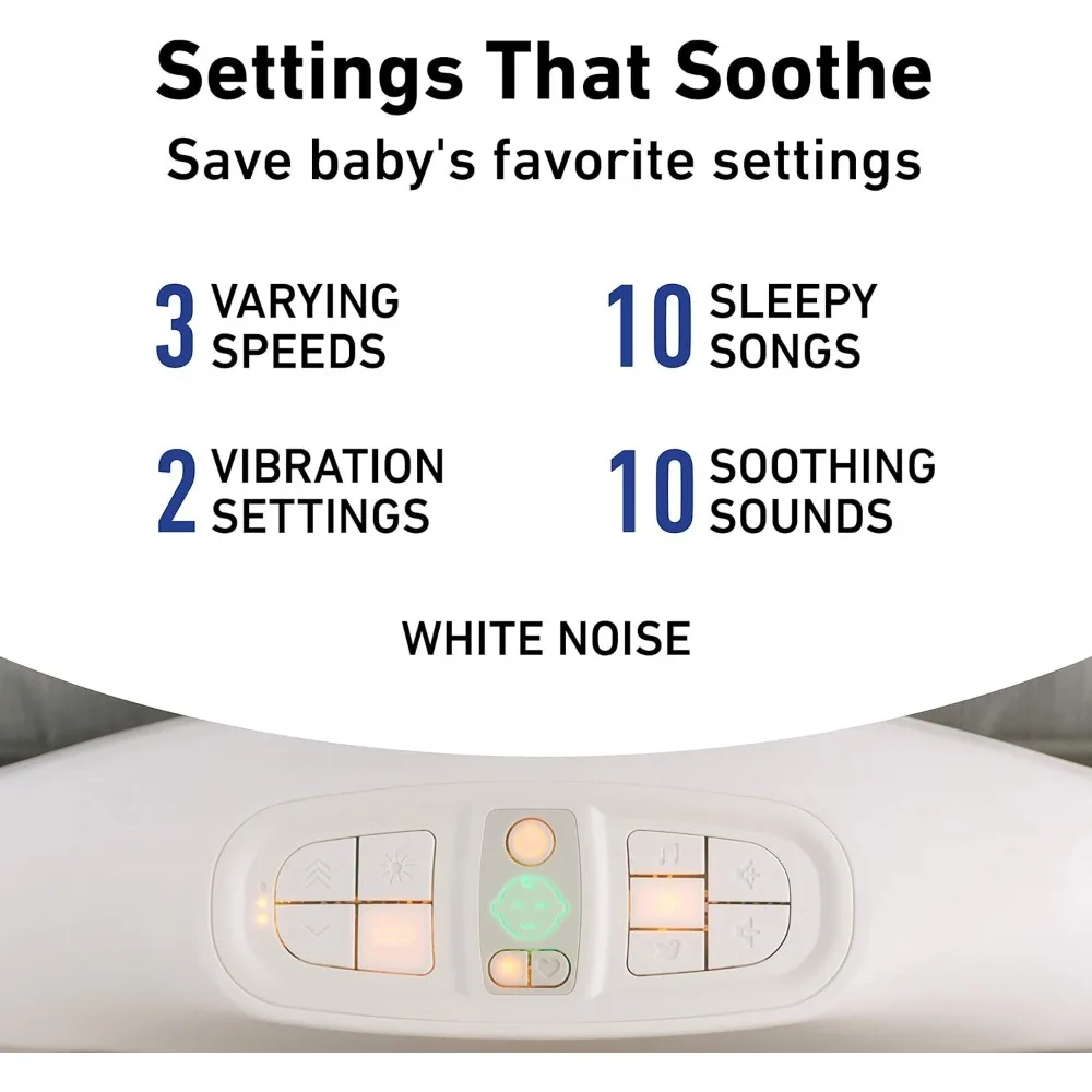 Bassinet with Cry Detection Technology | Baby Bassinet Detects and Responds to Babys Cries to Help Soothe Back to Sleep, Ellison