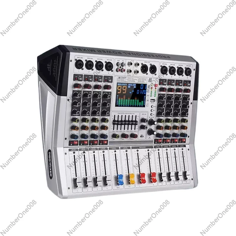 Professional mixer with integrated amplifier high-power home stage performance reverberation Bluetooth USB audio set