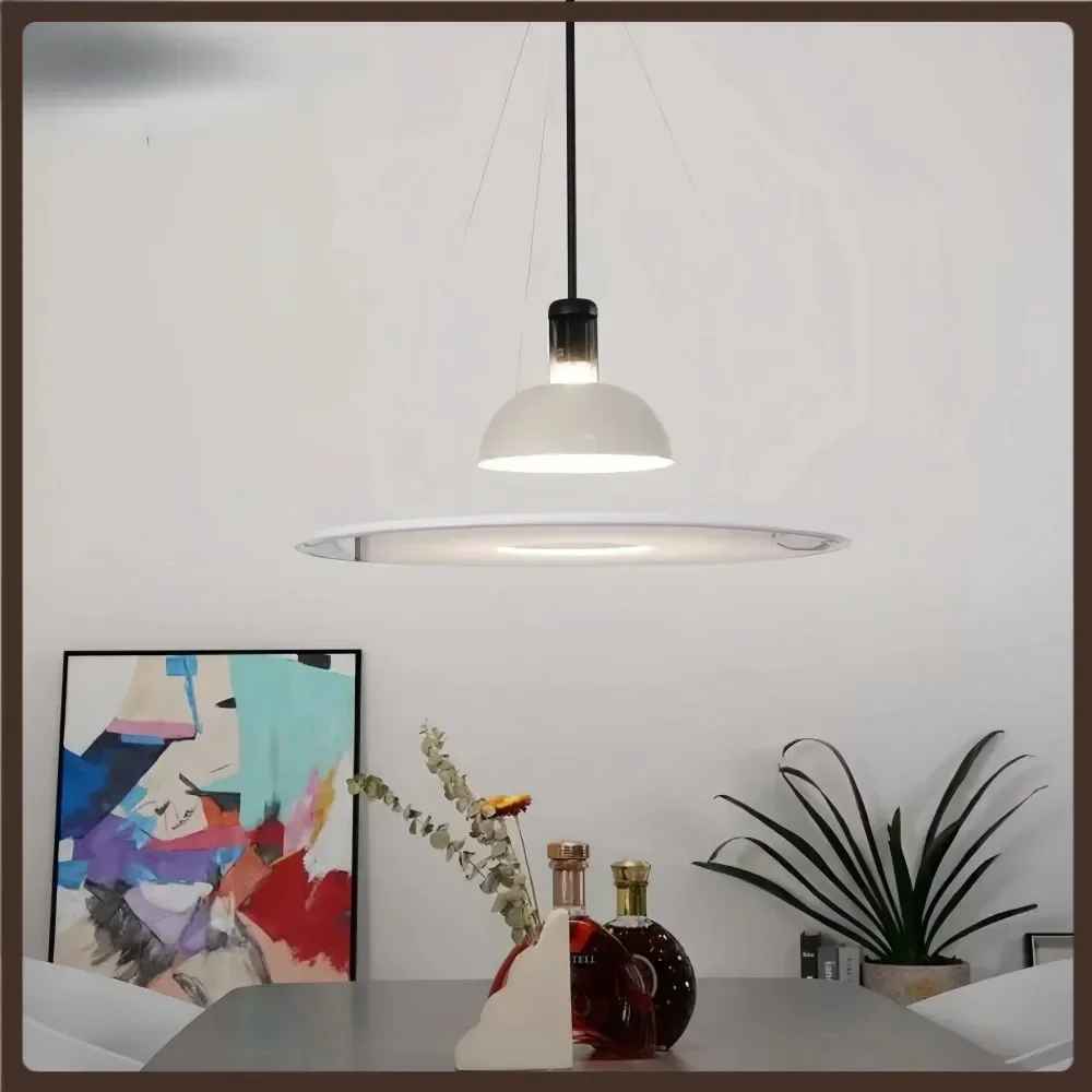 

Nordic Designer Flying Saucer Pendant Light Modern Chandelier for Dining Room Restaurant Cafe Bedroom Study Flos Frisbi decor