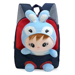 Mochilas de pelúcia fofas para crianças, boneca destacável dos desenhos animados, mochila de brinquedo pequena, lindas mini mochilas infantis, meninas do jardim de infância, novo, 2024