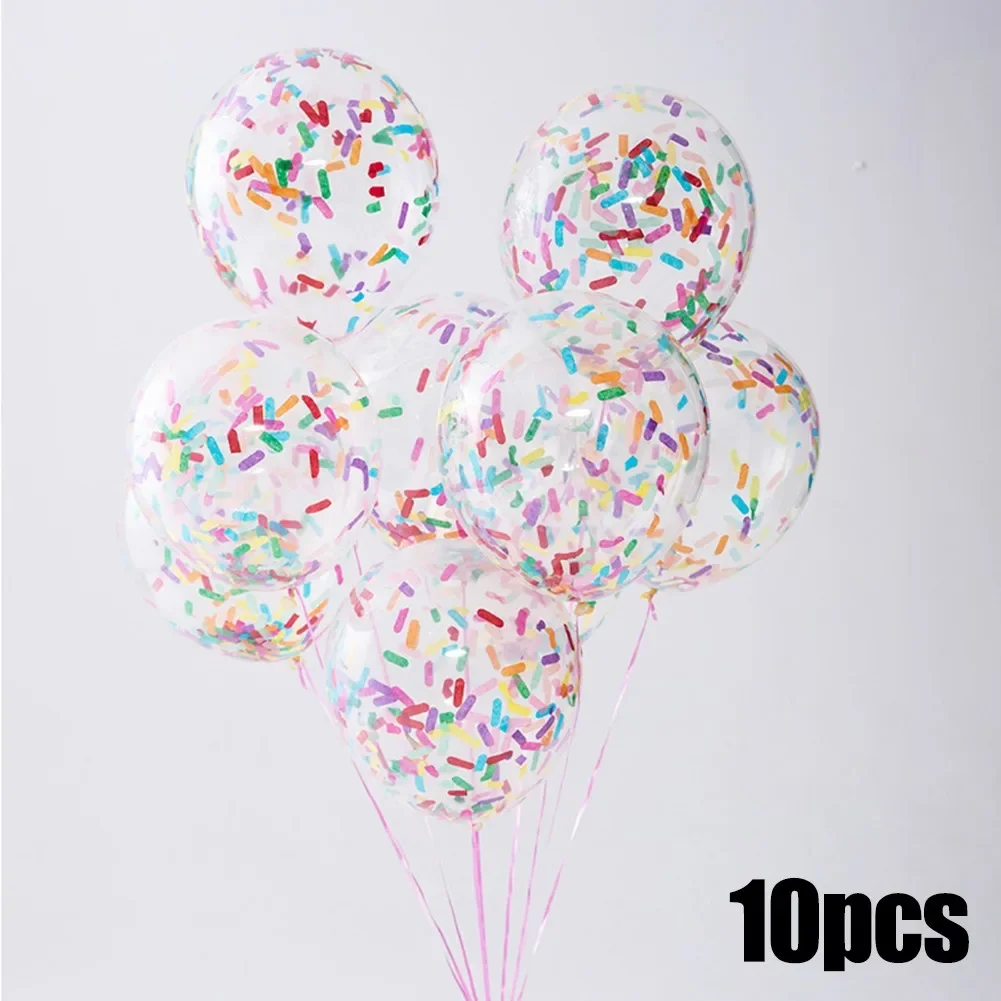 12 zoll 10 stücke Eis Ballons Geburtstag Hochzeit Party Dekoration Lange Streifen Papier Konfetti Latex Ballons Baby Dusche Streusel