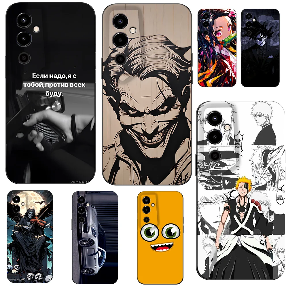 Case For Tecno pova neo 2 Silicon Phone Back Cover Black Tpu Case cute pattern skull