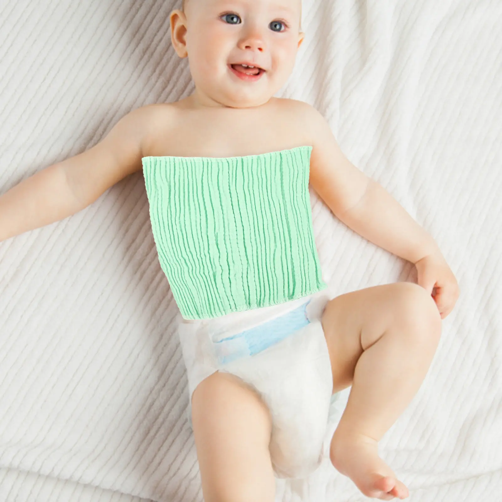 

5 шт. хлопковых повязок на живот для новорожденных, защита пупка, дышащая повязка для живота, согревающая, для профилактики инфекций, для младенцев