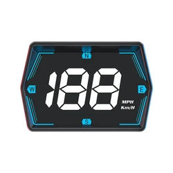 HUD GPS Car Digital tachimetro Head-Up Display Big Font bussola di allarme Overspeed per tutte le auto accessori elettronici