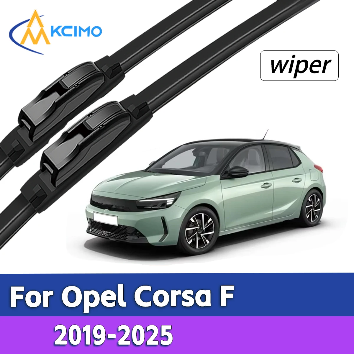 

2Pcs Silent Smooth Rubber Wiper Set For Opel Corsa F 2019-2025 Perfect Replacement Wiper Kit