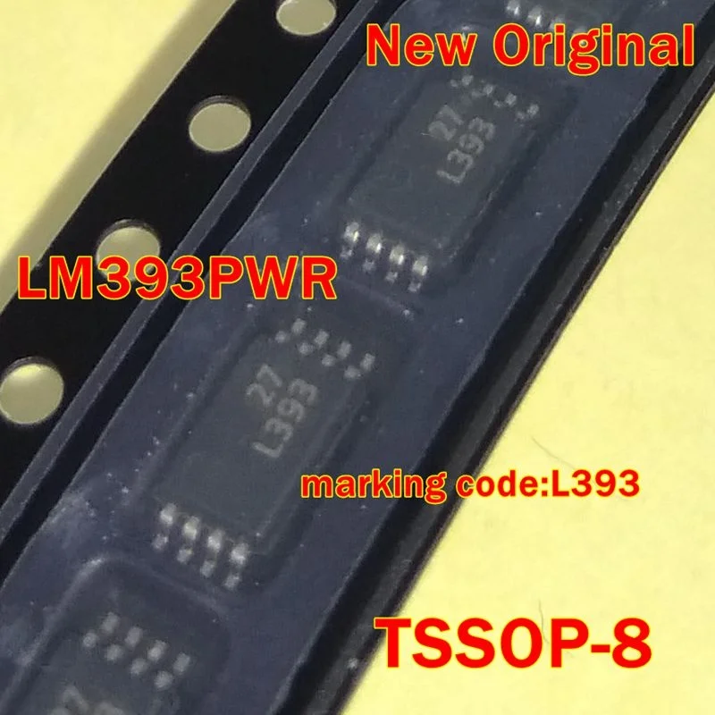 1Pcs to 100Pcs Lm393Pwr Lm393Pw Tssop-8 New Original Marking Code:L393 Dual Differential Comparators