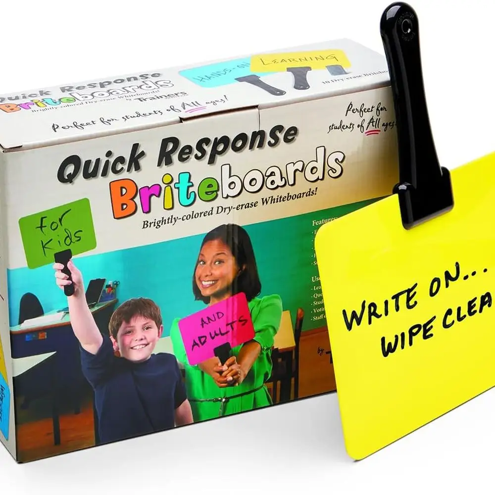 مجموعة ألواح المسح الجاف النابضة بالحياة مكونة من 10 قطع |   مثالية للتعلم التفاعلي والقرارات الجماعية |   حجم صغير للفصول الدراسية والميتي