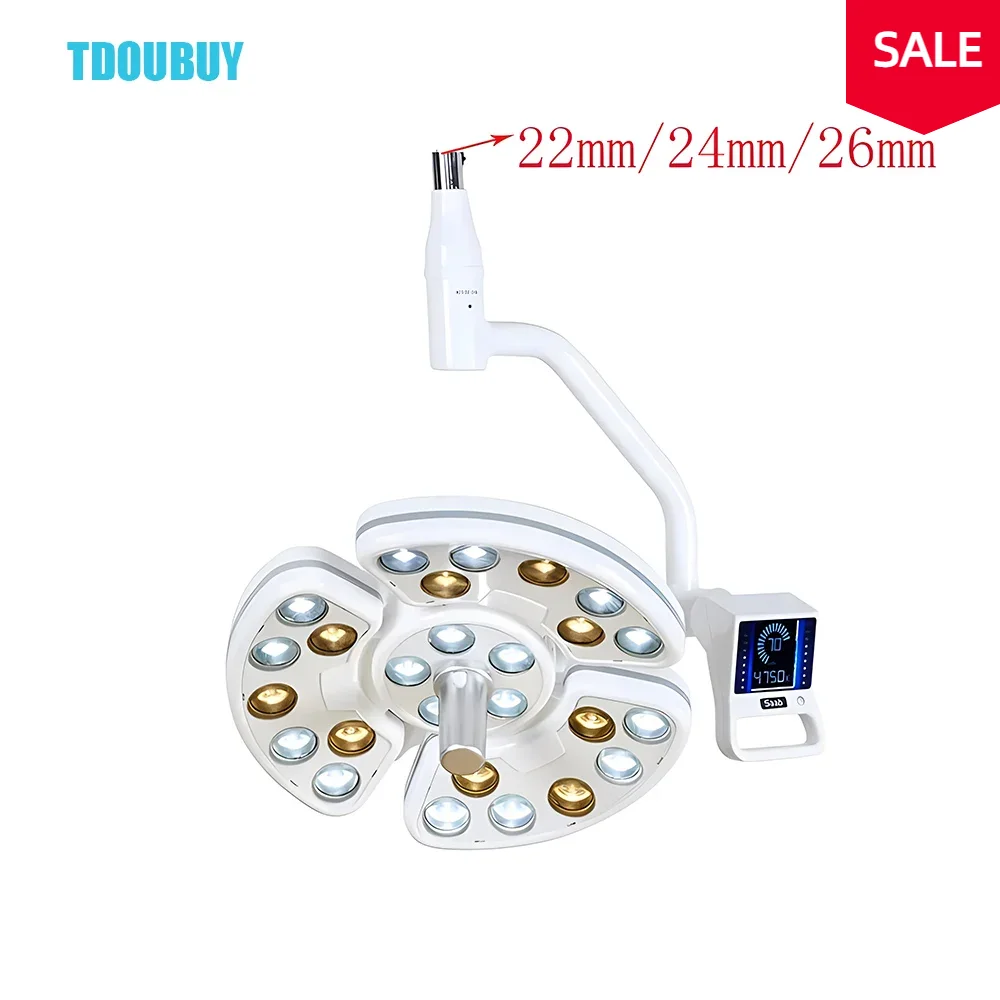 TDOUBUY Dental LED Hole Type Lamp Medical Spotlight Operation Lamp Surgical Examination Shadowless Lamp 26 Led Bulbs (Lamp Head)