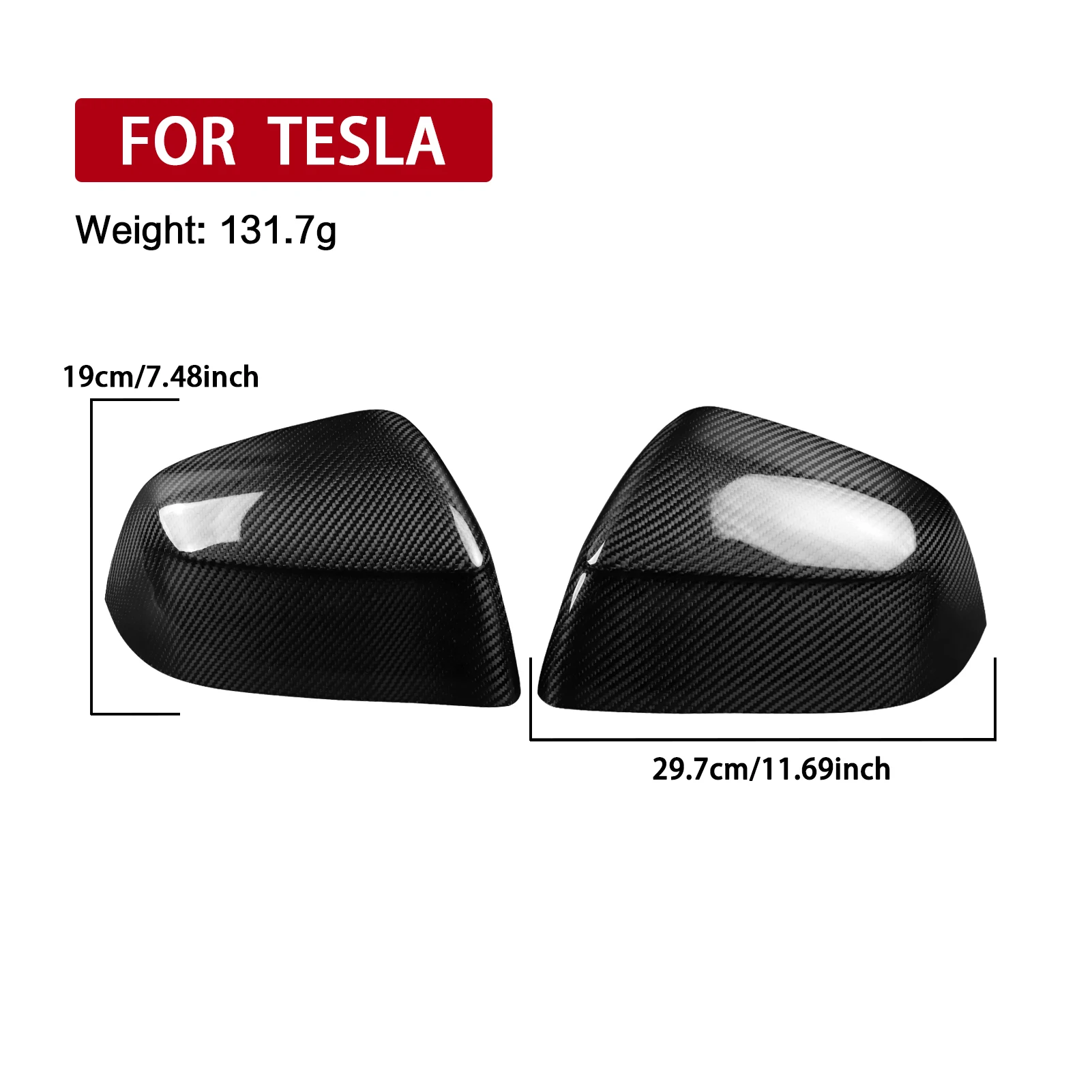 Couvercle de rétroviseur en carbone 100% véritable, pour Tesla modèle Y Launch/Juniper 2025 + coque décorative de rétroviseur, accessoires de voiture 2 pièces