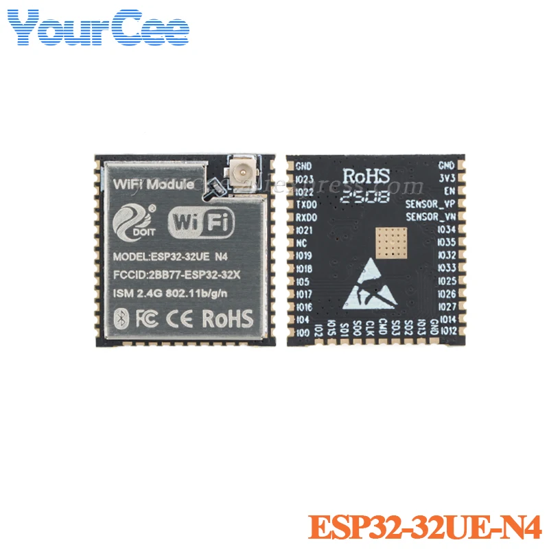 5pcs/1pc ESP32 ESP32-32D-N4 ESP32-32E-N4 ESP32-32UE-N4 32-bit dual-core Ble Wi-Fi Wireless Wifi MCU Module ESP32-D0WDV3 chip