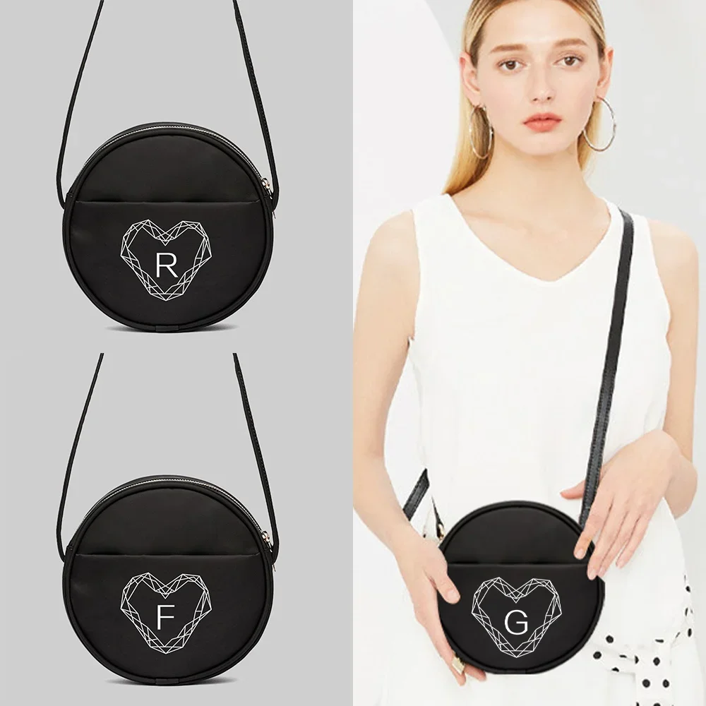 Round Crossbody Bag Portable Mini Phone Purse Outdoor Travel Female Casual Messenger Bags Large Capacity Storage Pack