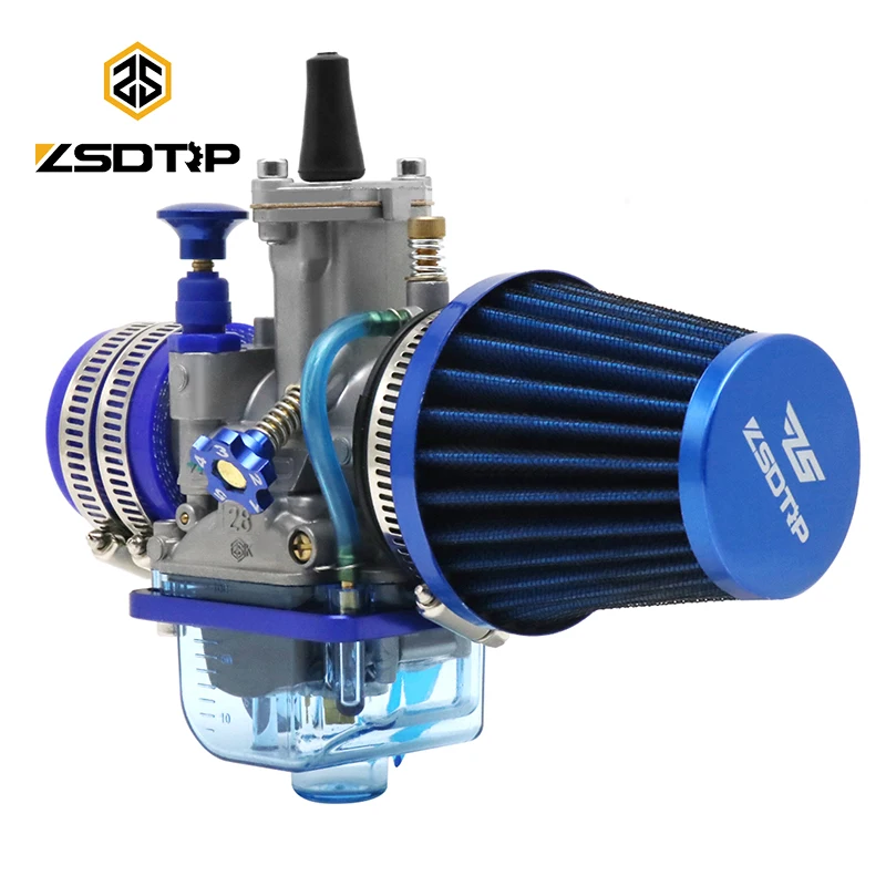 ZSDTRP PWK 24 26 28 30 32 34 2T 4T Motorcycle Carburetor With Air Filter Adapter Inlet Intake For Keihin Koso For ATV Quad UTV