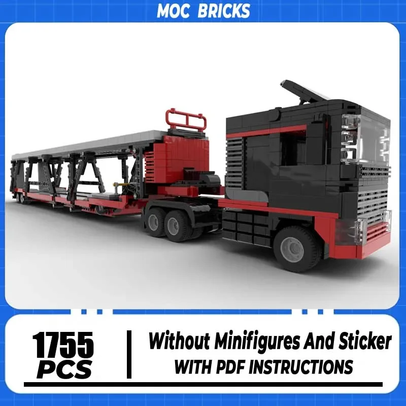 Champion Speed Cars Moc Building Blocks Car Trailer and Truck Model Technology Brick DIY Assembly Construction Toys Holiday Gift