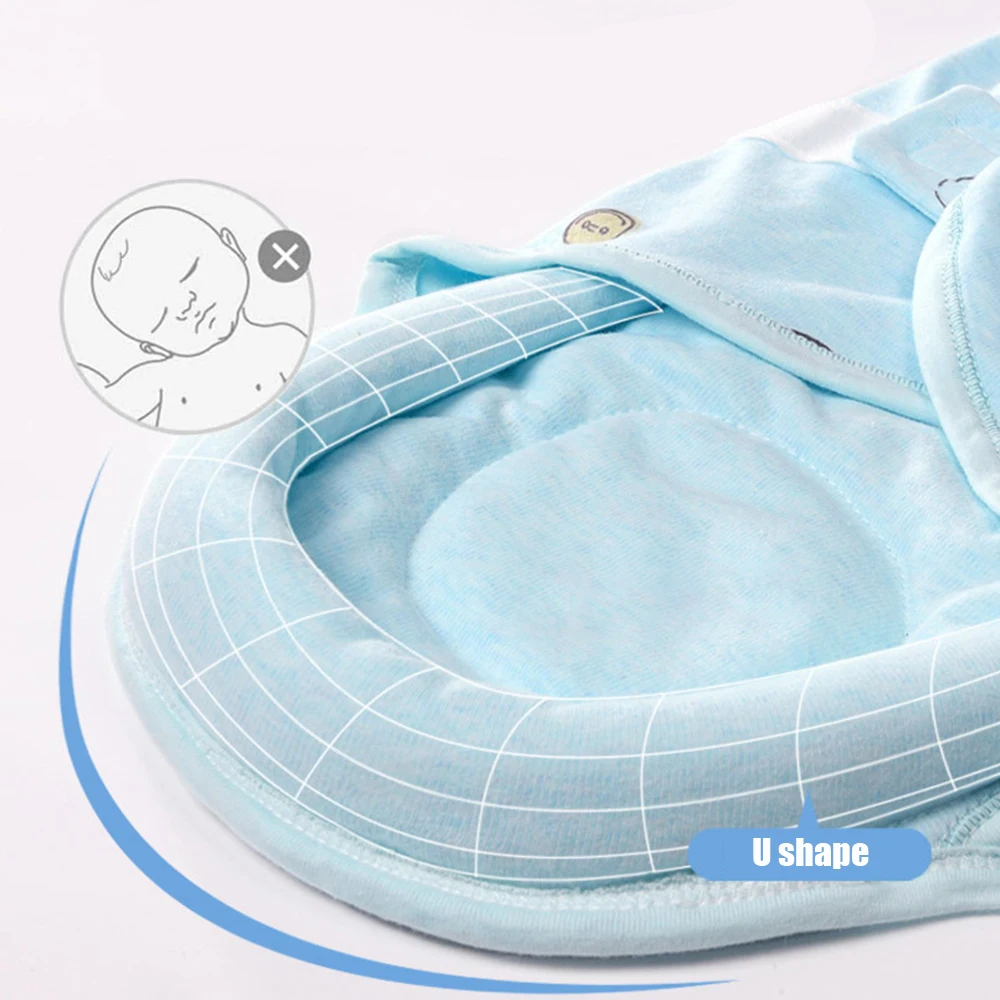 Baby Sleeping Bag For Newborn Cotton Extract Envelope Cocoon Bag Swaddle Wrap Blanket Head Protection Recien Nacido Warm 0-12M