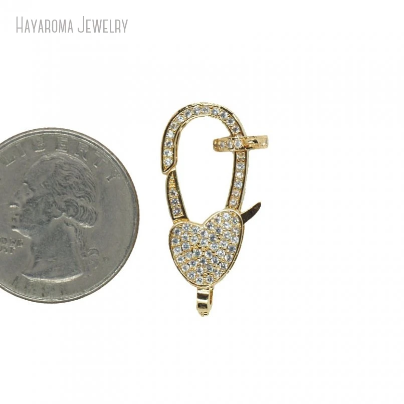 

5Pcs Wholesale Gift For Her & Hooks Clear Cubic Zirconia Metal Invisible Setting Copper Accessory Clasps