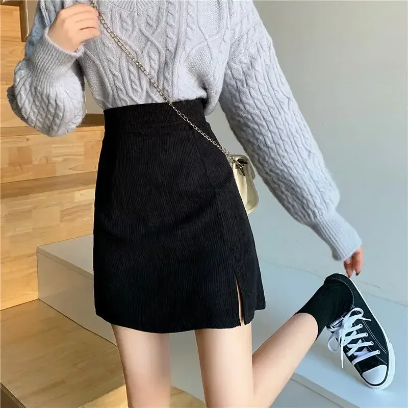 Skirts Women Tender Chic Soft Autumn Vintage Above Knee Female Fashion New Temperament Design XS-3XL Elegant Teens Korean Style