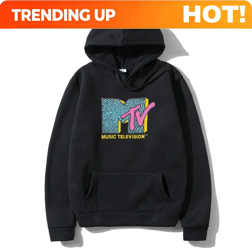 Sudadera con Capucha Personalizada para Hombre, Primavera y Otoño, con Estampado de MTV Music TV, Sudadera Informal, Estilo Bape 22ss