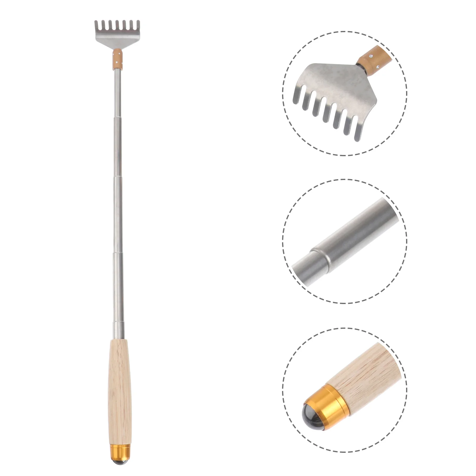 أداة خدش الظهر الخشبية القابلة للتمديد لتدليك الاسترخاء وتخفيف الحكة في أي مكان