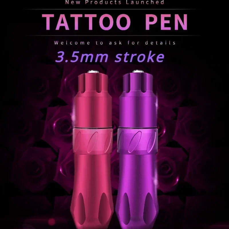 3.5mm Stroke Professional Aircraft Aluminum Wireless Tattoo Pen Permanent Body Makeup RTM-1003-86 Tattoo Artist Body Depiction