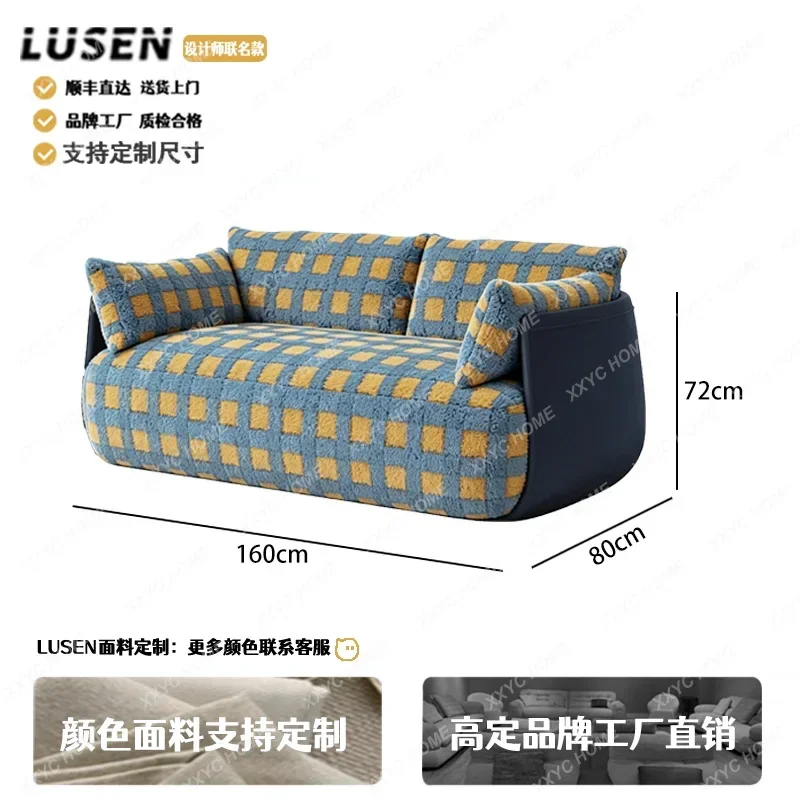 

Medieval Fabric Sofa Hotel B & B Straight row sofa Small apartment sofa
