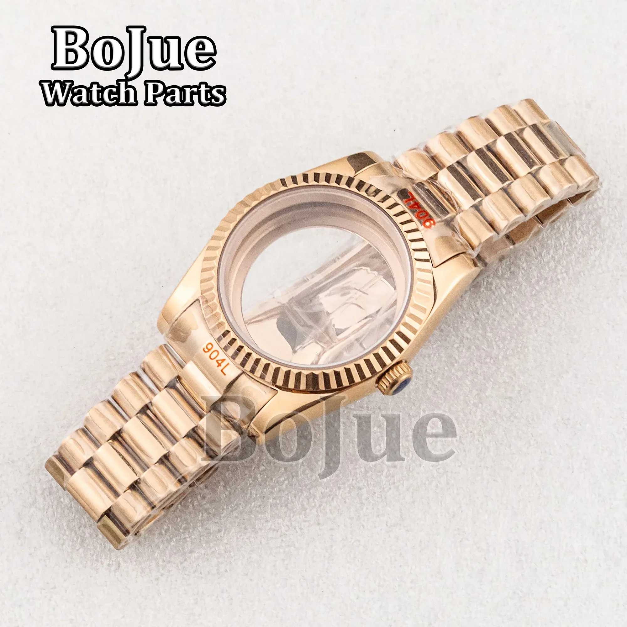 36mm/39mm Rose Gold NH35 Case President Bracelet Strap Watch Sapphire Glass accessories For nh34 nh36 Movement Dial Datejust