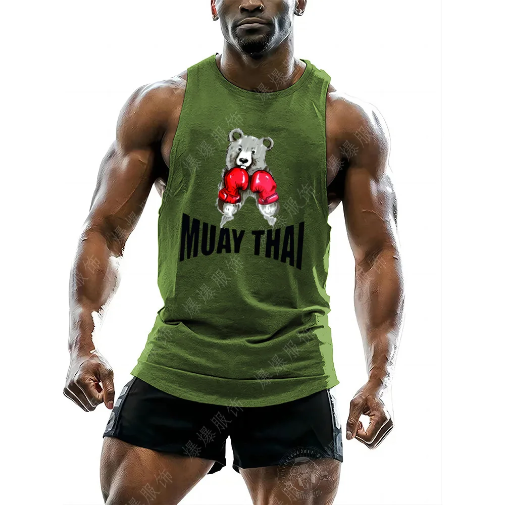 

Men's Outdoor Leisure Sports Tank Top, Comfortable Fitness Training, Sleeveless Shirt, Retro Breathable Quick Drying Shirt