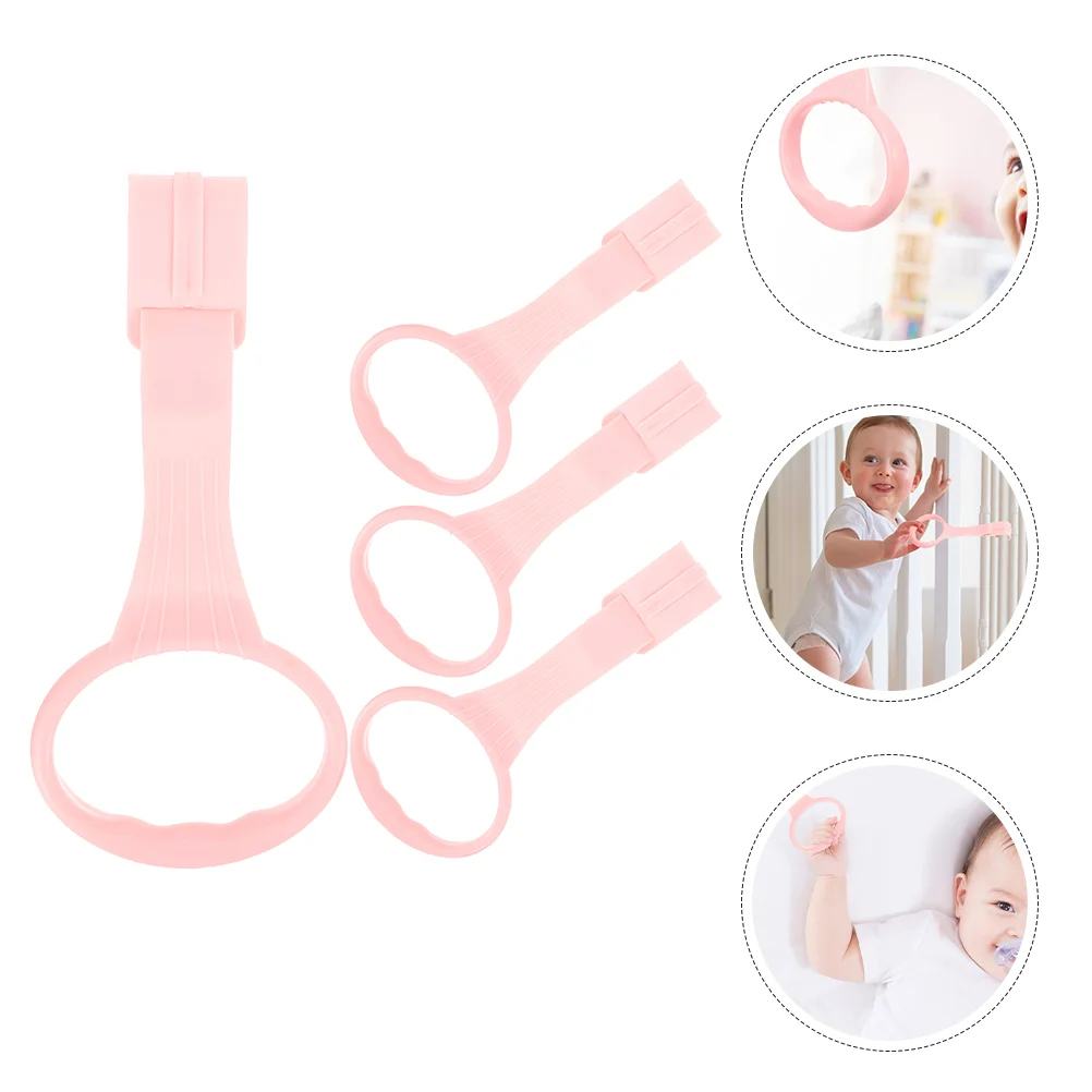 4 Pcs Children's Bed Pull Ring Baby Hand Rings Crib Cot Stand up Tool Hanging Learning Standing