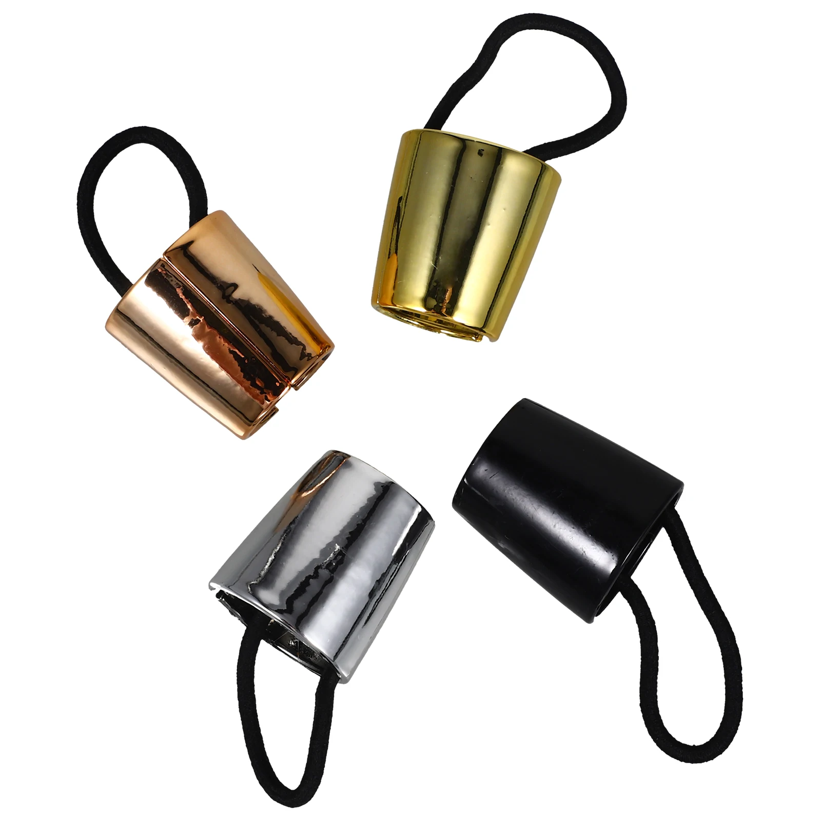 

4Pcs Multi-Color Ponytail Hair Cuffs Premium Hair Rings Secure Ponytail Holders Flexible Hair Accessories