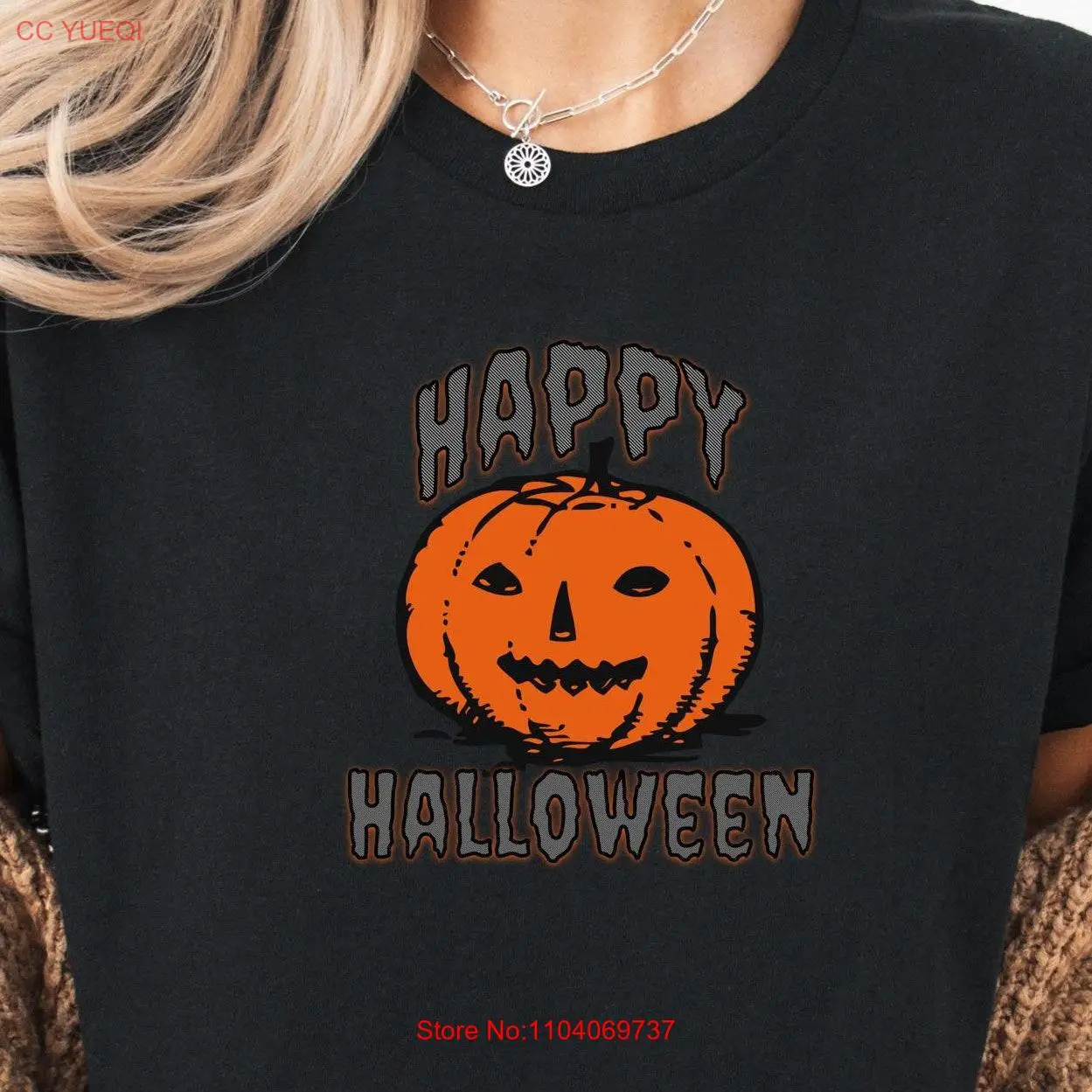 Happy Halloween T shirt Vintage Pumpkin Festive Costume for Him Her Spooky Season Trick or Treat Scary Witch Party Friends