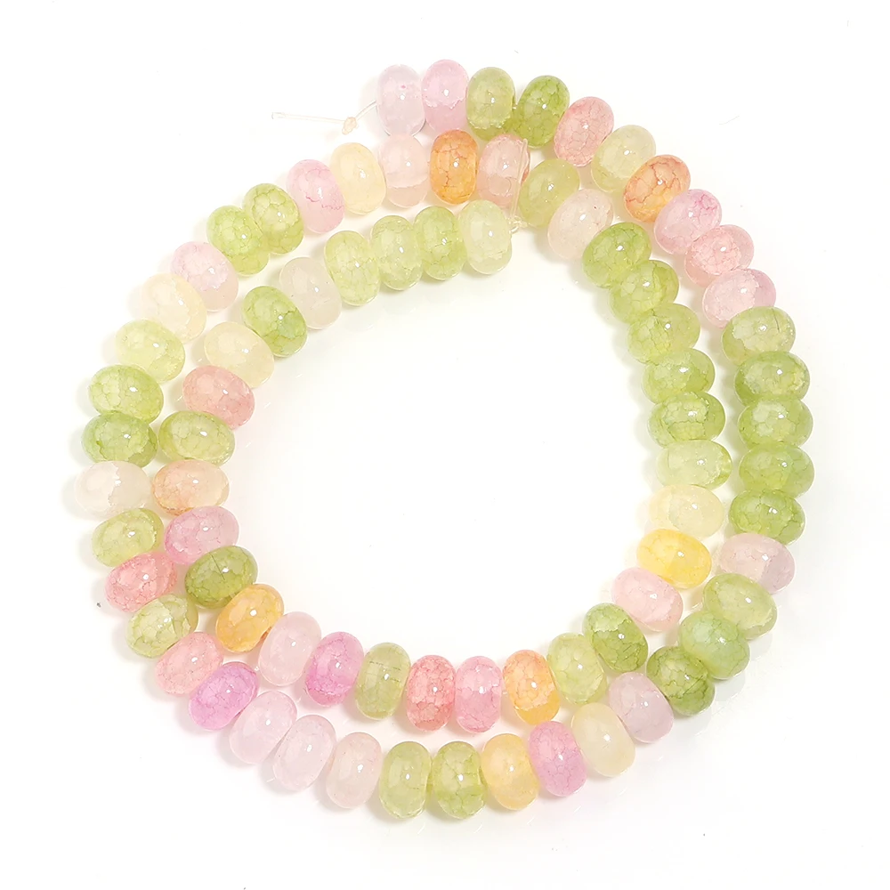 1 String 5x8mm Colorful Glass Beads Abacus Flat Round Loose Beads For Jewelry Making DIY Charms Bracelet Necklace Accessories image 3